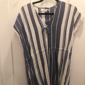 Beachy blue and white striped dress